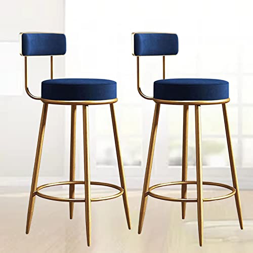 SISHUINIANHUA 2X Modernos Taburete de Bar Taburetes Altos de Cocina con Respaldo Silla de Bar Tareas Sala de Estar Tienda Desayuno Hogar Cocina Silla de Café Cover