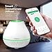 Smart Wifi Essential Oil Diffuser - Works With Alexa & Google Home – Phone App & Voice Control - 200ml Ultrasonic Aromatherapy Diffuser & Humidifier - Create Schedules - LED & Timer Settings