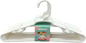Kit 30 Unidades Cabides Infantis Reforçado Roupa Infantil Bebê Cor: Branco
