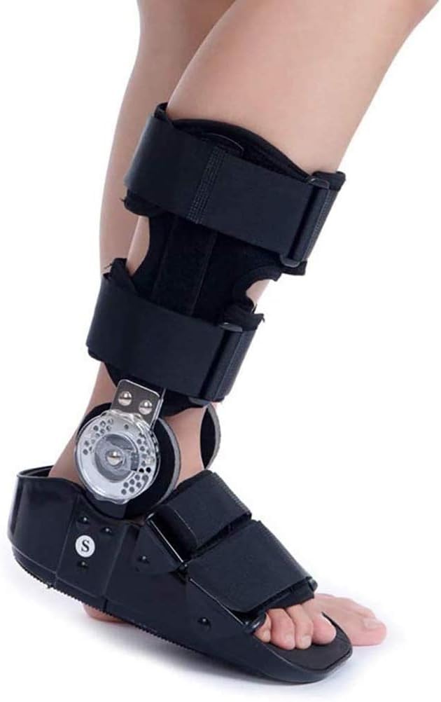 Buty ortopedyczne na złamanie kostki, stałe buty ortopedyczne na kostkę dla mężczyzn i kobiet, obuwie medyczne ze stałym stabilizatorem stawu skokowego i zerwanym ścięgnem Achillesa,(Small)
