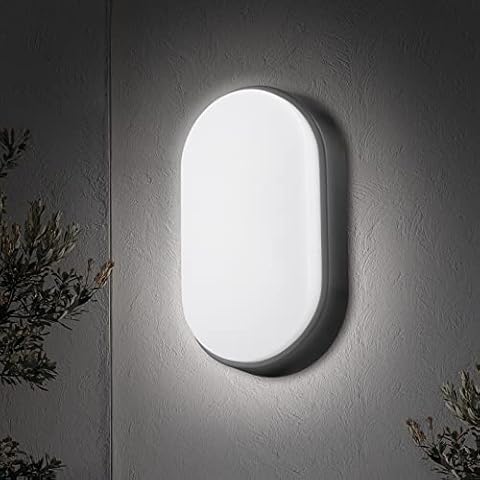 18W LED Flush Wall Light with Black Trim Cover