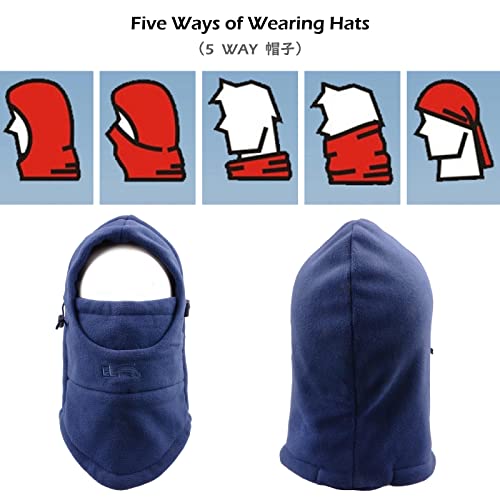 Image of TRIWONDER Kids Winter Hats Balaclava Ski Mask for Boys Girls Toddlers Windproof Adjustable Cold Weather Face Mask Neck Warmer