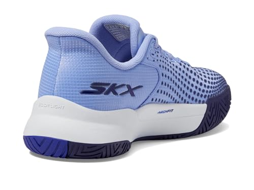 Skechers Women's Viper Court Elite, Light/Blue, 9