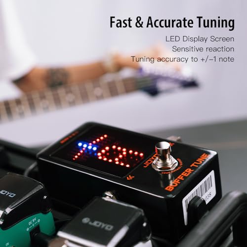 Image of JOYO Buffer & Tuner Guitar Pedal, ±1 Cent Accuracy with LED Display & Analog Buffer Circuit, DC Output, True Bypass (Buffer Tune JF-19)