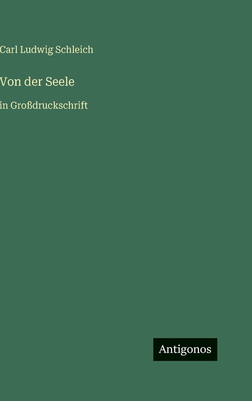 Von der Seele: in Großdruckschrift