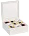 Produktbild Kesper Teebox mit 9 Fächer für Teebeutel, weiß mit Sichtfenster, 22 x 22 x H10 cm, Faserplatte FSC-zertifiziert, für 9 verschiedene Tee Sorten