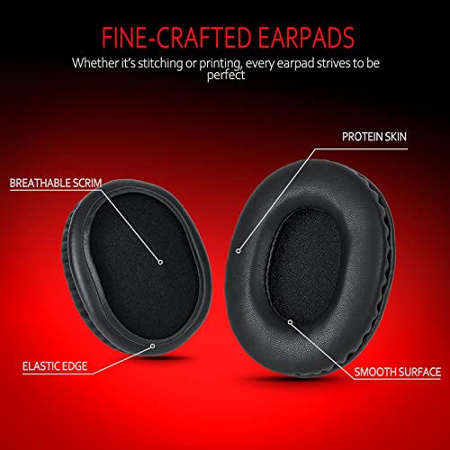 Almohadillas de repuesto para auriculares Audio Technica M50X – Cojines suaves de espuma viscoelástica compatibles con ATH-M50X, M50BT, M40X, M35, M30, de Krone Kalpasmos, color negro miniatura 4