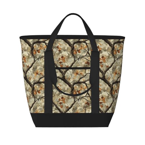 Sac isotherme pour courses chaud et froid grand modèle souple à motif camouflage
