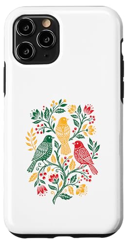 Rasta Reggae Roots Three Birds Jamaica Folk Art Floral �X�}�z�P�[�X iPhone 11 Pro �p