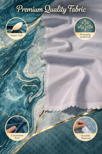 Image of AAZEEM Printed Tablecloth Soft Feel Foil Print Table Cover 4-6 Seater,Table Cover,Dining Table Cover, Table Linen,Dining Table Chair Cover,Dining Table Cover 6 Seater|Green|36 X 54 Inches
