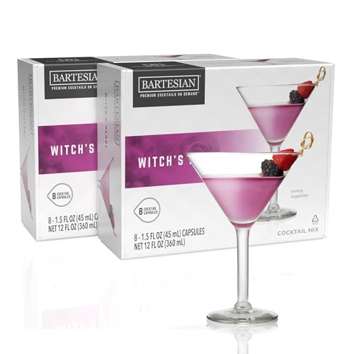 Bartesian Witch's Heart Halloween Cocktail Capsules for Cocktail Machine – Home Bar Mixology Cocktails Mix Capsule Set To Use With the Bartesian Premium Cocktail Drink Maker Machine – Pack of 16