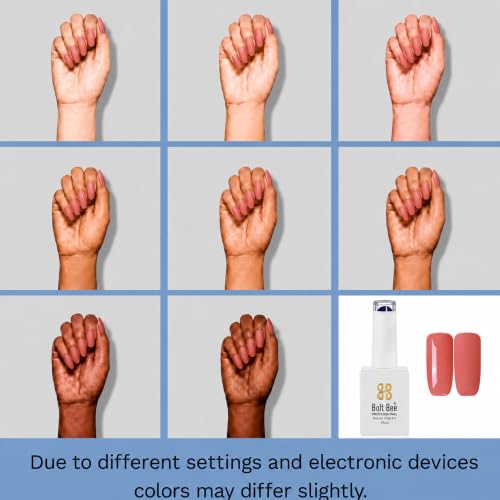 Image of BOLT BEE 15ML Gel Nail Polish 1Pc Clear Pink Glitter Nail Polish Soak Off UV LED Nail Gel Polish Nail Art Starter Manicure Salon DIY at Home, 0.5 OZ (1) (114)