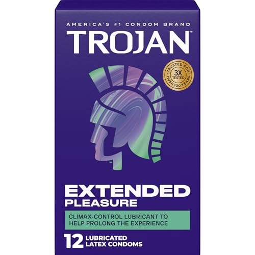 TROJAN Extended Pleasure Condoms, TROJAN Condoms, 12 Count