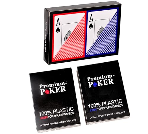 NEU 12 X PREMIUM HIGH END Poker Karten 1POKERKARTEN 100 Prozent Plastik -GROSSER Index - 2 ECKENZEICHEN CASINO QUALITÄT – Bild 4