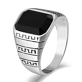 HMJGDHX Anillo de Compromiso de Acero Inoxidable, Anillo para Hombre, Anillo Solitario Personalizado con circonita cúbica, tamaño 7-12