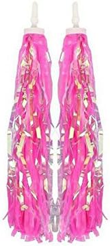 ASTRQLE Bike Scooter Handlebar Streamers Pom-pom Pair – Baby Carrier Accessories Childrens Kids Bicycle Grips Sparkle Tassel Assorted Colour Ribbons