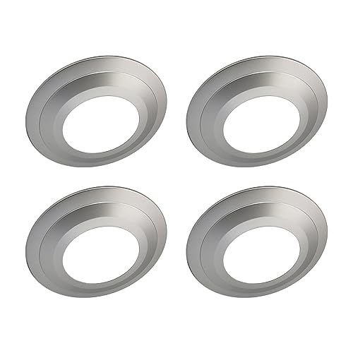Jolux 4 Pack Matte Silver Goof Trim Ring for 5/6"