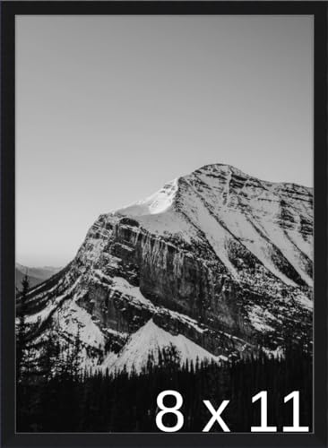 Frame It Easy 8 3/8 x 11 1/4 Satin Black Metal Frame (Ashford) 8.4x11.25 inches