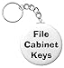 A&T Designs File Cabinet Keys 2.25â€ Keychain Filing Files Office Organize