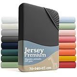 Laleni Premium Sabana Bajera Cuna 60/70x120/140 cm Cuna Bebe 2 pzs - Sabana Bajera Cuna para Cochecito Bebe certificada Oeko-Tex - Sabana Cuna de 100% algodón - sabanas maxicuna 140 x 70 - Antracita