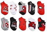 Marvel Boys Spiderman Socks - 8 Pair Pack - Spider-Man No Show Socks for Kids - Toddler & Little Kids