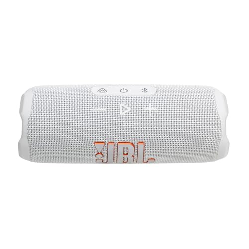 Image of JBL FLIP 7 Waterproof Portable Speaker Bundle with gSport Carbon Fiber Case (White)
