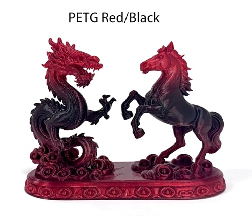 Image of PETG 3D Printer Filament 1.75 mm,Translucent Red Black,Ruby Red Gradient,Multi Color PETG Filament,Accuracy + /- 0.05 mm net Weight 1 kg
