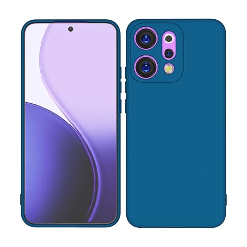 Image of Kapa Matte Protective Lens Flexible Back Cover for Oppo Reno 14 5G | Slim Silicone with Soft Lining Shockproof Full Body Bumper Case (Blue)
