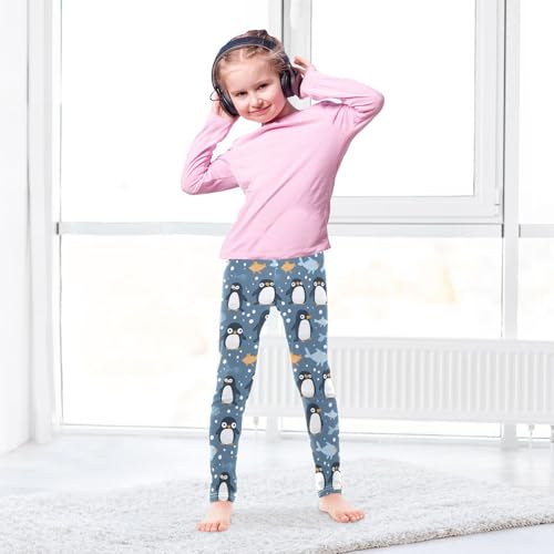 Cartoon Penguin Animal Fish Girls Casual Leggings for Kids Printed Long Pant Bottoms Stretch and Soft4
