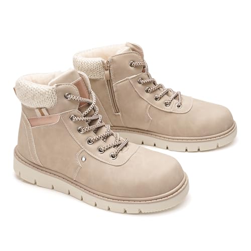 GLAMORA Botas y botines de invierno para mujer impermeables y térmicos con forro de pelo cálido, diseño urbano y antideslizante, cómodas para trabajo, caminar o actividades al aire libre