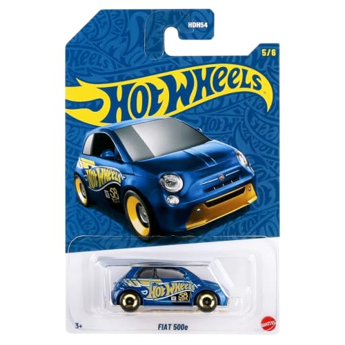 Image of Hot Wheels 58th Anniversary Fiat 500e for 3 Years & Above 5 /6 (Blue /Gold)