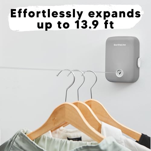 GorillaLine - Retractable Washing Line, Clothes Lines for Outside Extendable Washing Line Rope 4.2m, Indoor and Outdoor Clothes Line - Image 3