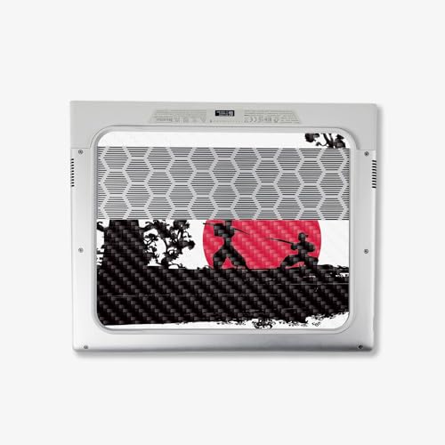 Image of MightySkins Carbon Fiber Skin Compatible With Alienware X14 R2 (2023) Full Wrap Kit - Nihon Samurai | Protective, Durable Textured Carbon Fiber Finish | Easy To Apply & Change Styles | Made in the USA