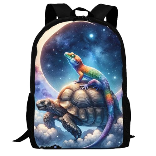 Funny Turtle Ocean Backpack with One Compartment 17 Inch Casual Daypack Travel Bookbag