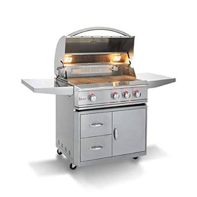 Blaze Professional LUX 34-Inch 3-Burner Propane Gas Grill with Rear Infrared Burner - BLZ-3PRO-LP