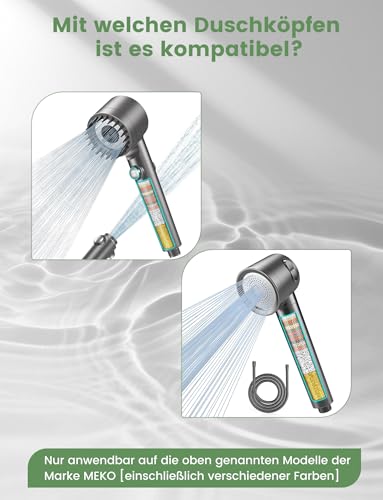 MEKO 2er Pack Filter NUR für Handbrause mit ASIN B0CGHXYM1Y von MEKO, 15 Schichten Ersatzfilter für hartes Wasser Reinigen und Entfernen von Chlor und schädliche Substanzen