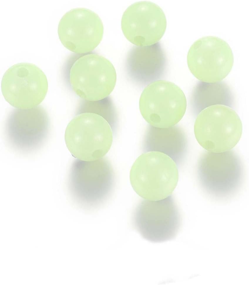 500 Small Light Pale Green 4mm Round Glow in The Dark Plastic Acrylic Jewelry Craft Luminous GID Beads