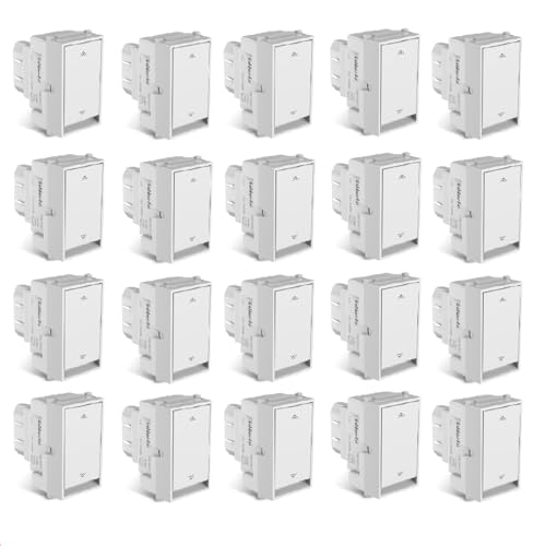 Image of Goldmedal Air Aero 10 Ampere Push Button 2 way Switch, White - (Pack Of 20)