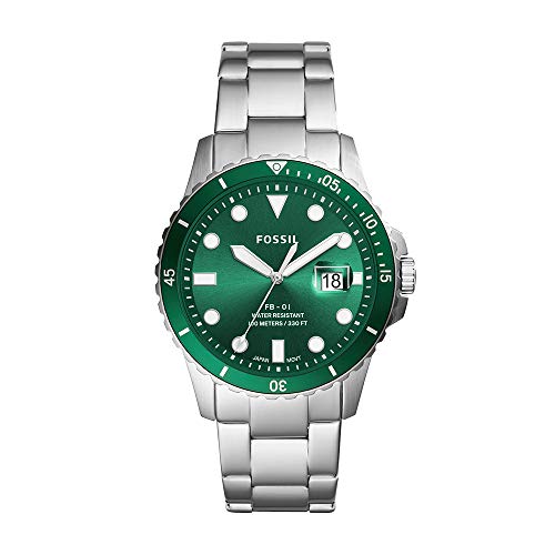Fossil Men's FB-01 Quartz Watch with Stainless Steel Strap, Silver, 22 (Model: FS5670)