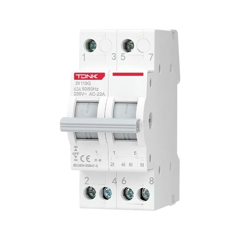 Interruptor de transferencia manual MTS 3P 63A para riel din 5