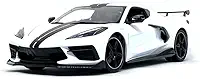 Miniatura Carro Chevrolet Corvette Stingray Coupe (2020) - Branco - 1:18 - Maisto