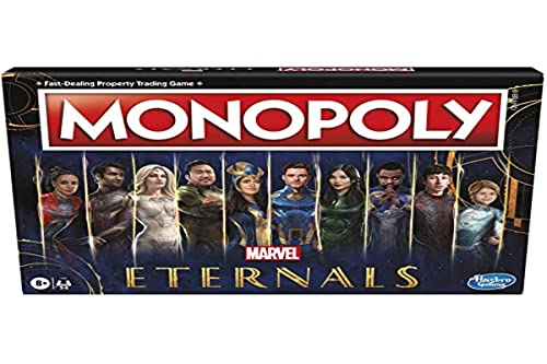 Monopoly : édition Marvel Studio's Eternals, Jeu de Plateau pour Les Fans de Marvel, Jeu pour...