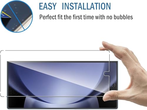 Image of Uyiton SHILD (Pack of 2) Tempered Glass Screen Protector for Samsung Galaxy Z Fold 6 | HD Clarity | Scratch Resistant | Fingerprint Unlock Support | Case Friendly | Full Front Screen Protection