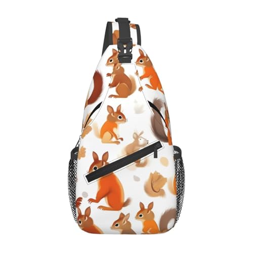 Mochila Cruzada Urbana Negra Estampada para Adultos miniatura 1