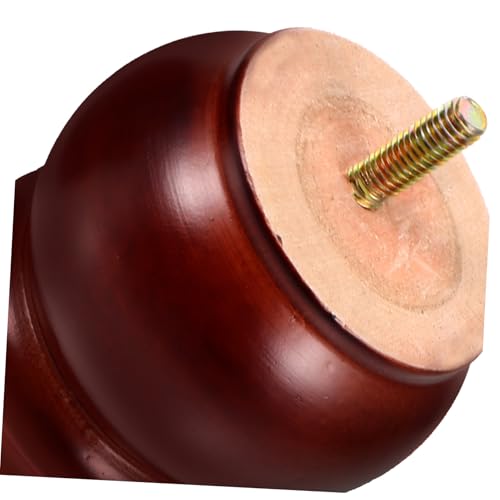 Pieds de meuble en bois massif marron Ipetboom pour table et canapé x2 - 7