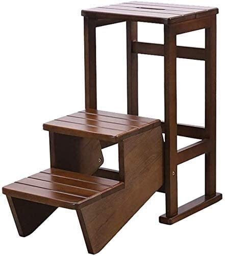 Schritt Hocker aus Holz Convertible Leiter Stufenleiter Nachttisch Küche Stufenleiter Faltbarer Multi-Use-Leiter Hocker Perfekt for Küche