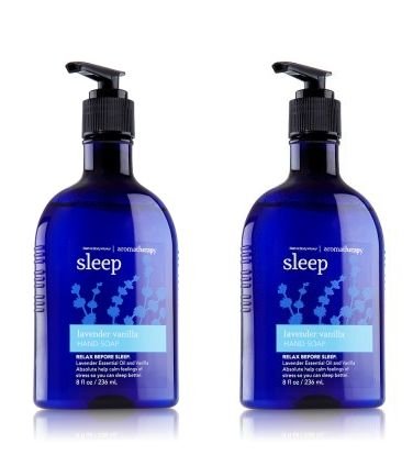 Bath and Body Works Aromatherapy Hand Soap, 8 Oz Pump, Sleep Lavender Vanilla Set of 2