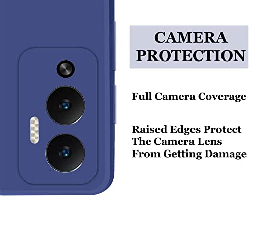 Image of A rtistque Liquid Silicone Back Cover Case for Infinix Hot 12 Play Matte Shockproof TPU Soft Flexible with Camera Protection - Blue