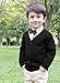 Lilax Boys’ Long Sleeve Uniform V-Neck Cardigan Sweater (4 Years, Black)