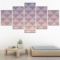 SIGNWIN 5 Panel Canvas Wall Art Abstract Colorful Hallway Industrial Lights Modern Artwork for Home Decorations Ready to Hang - 60